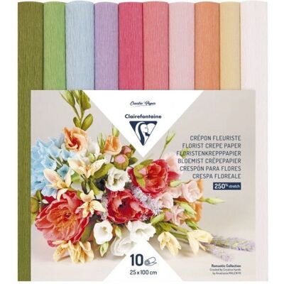 Clairefontaine 995000C Crepe Paper - Pastel - Crepe Paper for Flowers Clairefontaine 995000C Crepe Paper - Pastel - Crepe Paper for Flowers