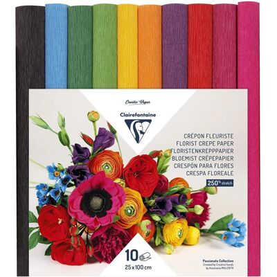 Clairefontaine Bright Bright Colors Crepe Paper - Crepe Paper Clairefontaine Bright Bright Colors Crepe Paper - Crepe Paper