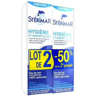 Sterimar Hygiène Nasale Physiologique - 2x100ml - Publicité Sterimar Hygiène Nasale Physiologique - 2x100ml - Publicité