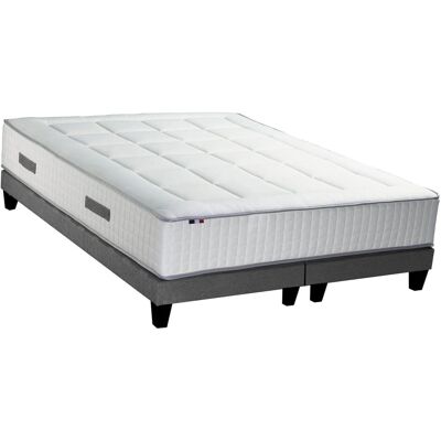 Ensemble Matelas et Sommier Id Literie Palacia - 7 Zones, Gris - Publicité Ensemble Matelas et Sommier Id Literie Palacia - 7 Zones, Gris - Publicité