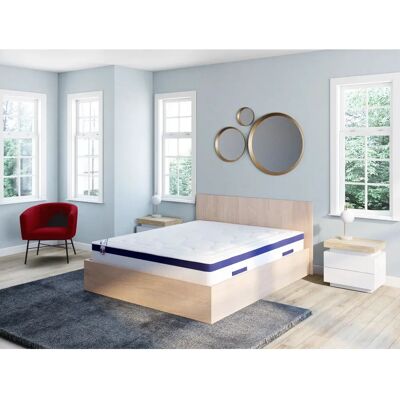 Matelas hybride Marquis DREAMEA - Bleu 180x200 - 30cm épaisseur Matelas hybride Marquis DREAMEA - Bleu 180x200 - 30cm épaisseur