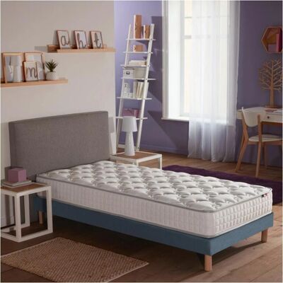 ID LITERIE Ensemble Literie - Matelas à ressorts 5 zones - Bleu denim - Publicité ID LITERIE Ensemble Literie - Matelas à ressorts 5 zones - Bleu denim - Publicité