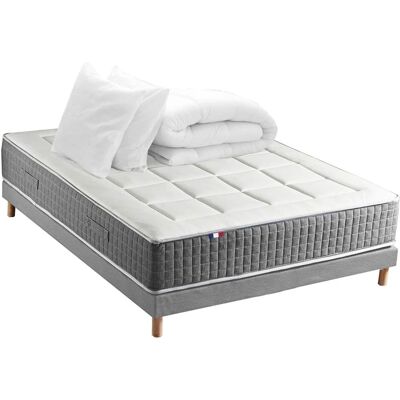 Id Literie - Ensemble Literie avec Matelas à Ressorts et Sommier - 7 Zones, 28cm - Publicité Id Literie - Ensemble Literie avec Matelas à Ressorts et Sommier - 7 Zones, 28cm - Publicité