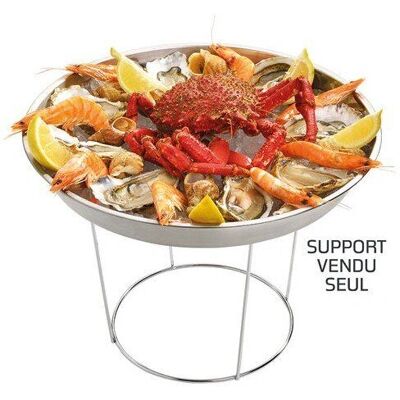 Roger Orfèvre - Support pour plateau de fruits de mer, chromé, 14 cm - Publicité Roger Orfèvre - Support pour plateau de fruits de mer, chromé, 14 cm - Publicité