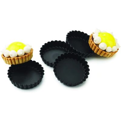 Stampo per tartellette cannelé nero 100mm - Matfer Bourgeat Stampo per tartellette cannelé nero 100mm - Matfer Bourgeat