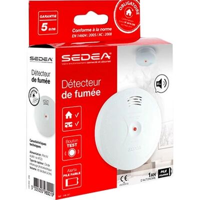 Sedea 598001 Détecteur de fumée - Photoélectrique, Montage plafond - Publicité Sedea 598001 Détecteur de fumée - Photoélectrique, Montage plafond - Publicité