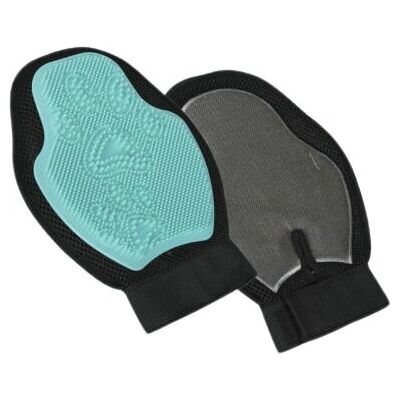ZOLUX Haustier Pflegemanschette Schwarz/Blau - Doppelseitiger Hundebürste ZOLUX Haustier Pflegemanschette Schwarz/Blau - Doppelseitiger Hundebürste