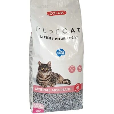 Zolux Purecat Litière Minérale - 20L - Absorbante, Parfumée, Naturelle Zolux Purecat Litière Minérale - 20L - Absorbante, Parfumée, Naturelle