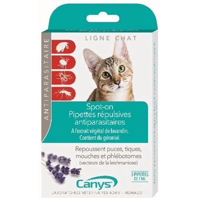Canys Spot-On Pipettes pour Chats - Répulsif Naturel - Publicité Canys Spot-On Pipettes pour Chats - Répulsif Naturel - Publicité