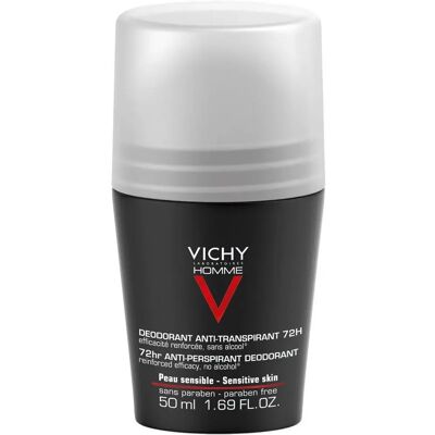 Vichy Homme Deodorant Antiperspirant Roll-On mot Overdreven Svetting 72 timer 50 ml Vichy Homme Deodorant Antiperspirant Roll-On mot Overdreven Svetting 72 timer 50 ml