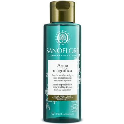 Sanoflore Aqua Magnifica Soin Liquide Botanique Bio - Lotion Purifiante pour Peaux Grasses - Publicité Sanoflore Aqua Magnifica Soin Liquide Botanique Bio - Lotion Purifiante pour Peaux Grasses - Publicité