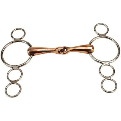 FEELING - Pessoabett Med 4 Ringar i Koppar - 125 mm - Horse bit FEELING - Pessoabett Med 4 Ringar i Koppar - 125 mm - Horse bit
