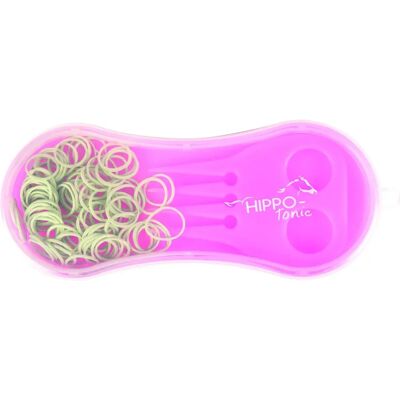 Brosse à Tresses Rose HIPPOTONIC - Avec rangement - Publicité Brosse à Tresses Rose HIPPOTONIC - Avec rangement - Publicité