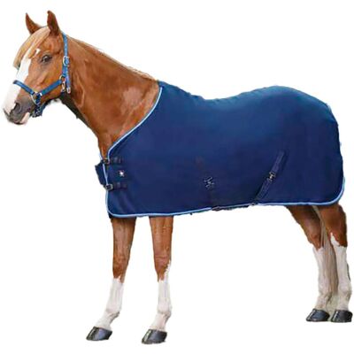 RIDING WORLD Polar Fleecedecke mit Kreuzgurt Navy/Sky Blue - Pferdedecke RIDING WORLD Polar Fleecedecke mit Kreuzgurt Navy/Sky Blue - Pferdedecke