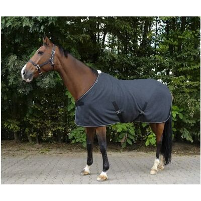 EQUITHEME Couverture d'été en polaire pour cheval - Gris - Publicité EQUITHEME Couverture d'été en polaire pour cheval - Gris - Publicité