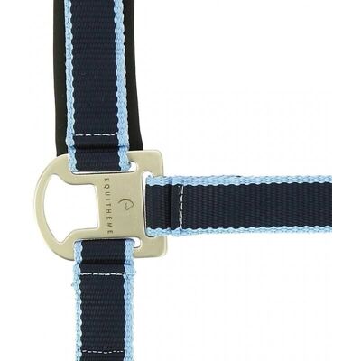 Equithème Marineblau Hellblau Satin Halfter - Horse Halter Equithème Marineblau Hellblau Satin Halfter - Horse Halter