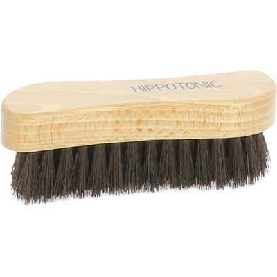 Brosse marron HIPPOTONIC - Brosse principale avec dos en hêtre laqué - Poils PET 25mm - Fabriqué en France - Publicité Brosse marron HIPPOTONIC - Brosse principale avec dos en hêtre laqué - Poils PET 25mm - Fabriqué en France - Publicité