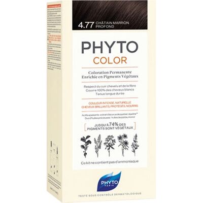 Vopsea de păr Phyto Brunet - Naturală & Fără Amoniac - 112ml Vopsea de păr Phyto Brunet - Naturală & Fără Amoniac - 112ml