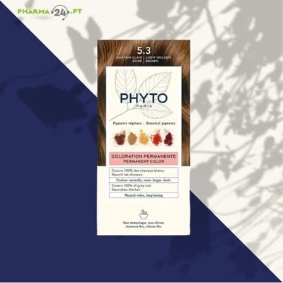 Coloration permanente Phyto 5.3 Blond Doré Clair - Teinture capillaire - Publicité Coloration permanente Phyto 5.3 Blond Doré Clair - Teinture capillaire - Publicité