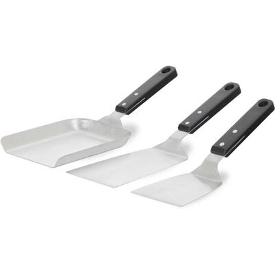 Set de Spatules en Acier Inoxydable Le Marquier - 3 pièces - Publicité Set de Spatules en Acier Inoxydable Le Marquier - 3 pièces - Publicité