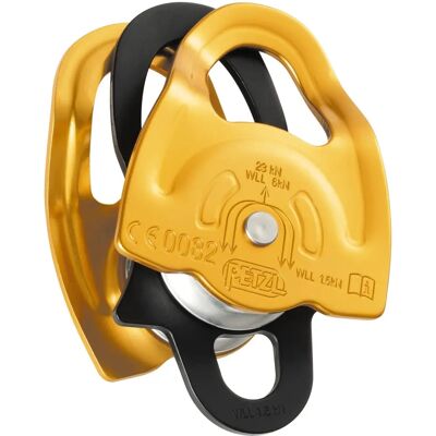 Petzl Gemini Yellow Black Climbing Pulley - Climbing Pulley Petzl Gemini Yellow Black Climbing Pulley - Climbing Pulley