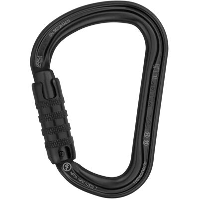 Mosquetão Petzl William - Leve, Trava, Preto - Equipamento de escalada Mosquetão Petzl William - Leve, Trava, Preto - Equipamento de escalada