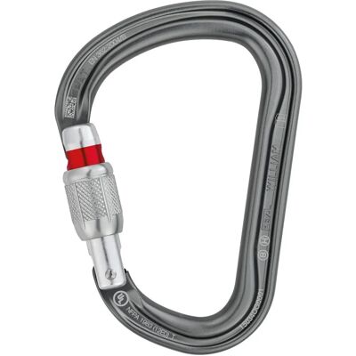 Mosquetão Petzl William em forma de pera - Equipamento de escalada resistente Mosquetão Petzl William em forma de pera - Equipamento de escalada resistente
