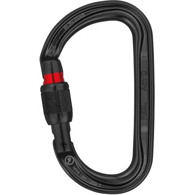 Petzl Lightweight Aluminum Screw-Lock Karabiner - Safety Climbing Gear Petzl Lightweight Aluminum Screw-Lock Karabiner - Safety Climbing Gear