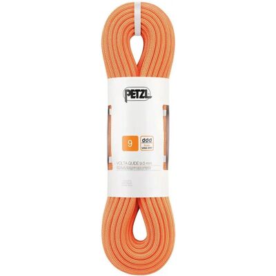 Corde d'escalade Petzl Orange 9mm 60M Guide - Publicité Corde d'escalade Petzl Orange 9mm 60M Guide - Publicité