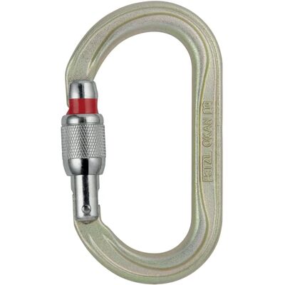 Petzl Oxan Schroefsluiting Hoogsterkte Oval Carabiner - Klimmen Petzl Oxan Schroefsluiting Hoogsterkte Oval Carabiner - Klimmen