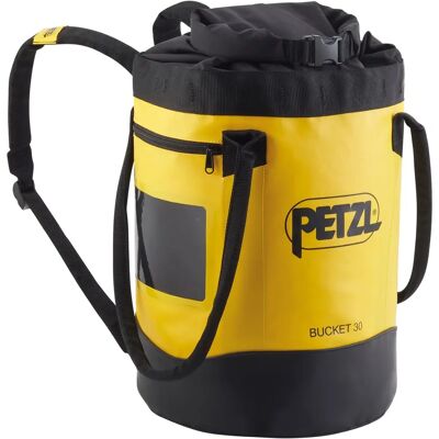 Petzl Bucket 30 Jaune - Sac pour stockage de corde - Publicité Petzl Bucket 30 Jaune - Sac pour stockage de corde - Publicité