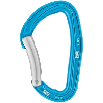 Mosquetão de Alumínio Turquesa Petzl - Djinn Curvo com Fecho - Equipamento de Escalada Mosquetão de Alumínio Turquesa Petzl - Djinn Curvo com Fecho - Equipamento de Escalada