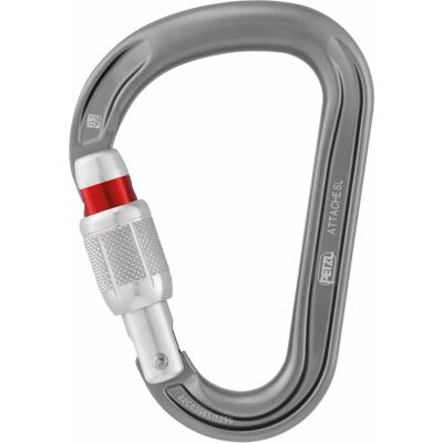 Petzl Attache - Harmaa alumiinikilpa-karabiini kiipeilyyn ja varmistukseen Petzl Attache - Harmaa alumiinikilpa-karabiini kiipeilyyn ja varmistukseen