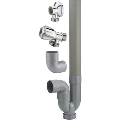 Kit de connexion pour lave-linge Noyon Thiebault - Vanne, raccord et siphon - Publicité Kit de connexion pour lave-linge Noyon Thiebault - Vanne, raccord et siphon - Publicité