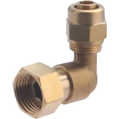 Coude à compression Noyon & Thiebault pour tube de 12 mm - Écrou femelle libre - Raccord de tuyau Coude à compression Noyon & Thiebault pour tube de 12 mm - Écrou femelle libre - Raccord de tuyau