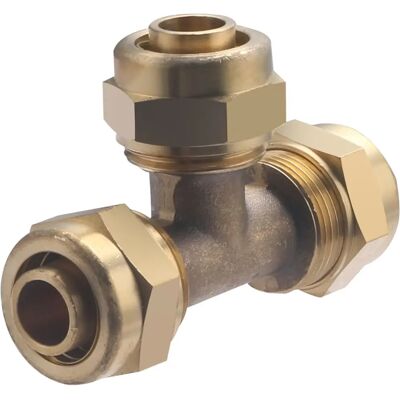 NOYON & THIEBAULT Té en laiton à compression ø20mm - Raccord de tuyau NOYON & THIEBAULT Té en laiton à compression ø20mm - Raccord de tuyau