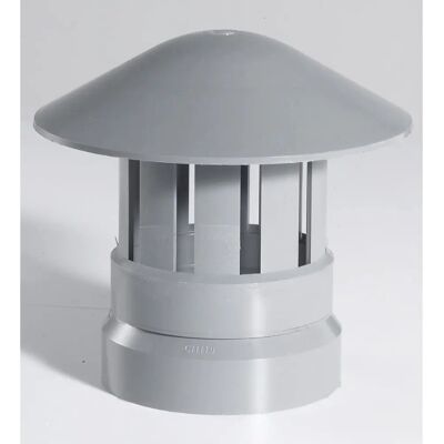GIRPI - Cappuccio di ventilazione 100mm - PVC, Grigio GIRPI - Cappuccio di ventilazione 100mm - PVC, Grigio