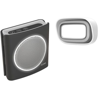 Cloche sans fil Extel - Portée 200m, 6 sonneries, LED flash - Publicité Cloche sans fil Extel - Portée 200m, 6 sonneries, LED flash - Publicité