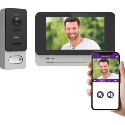 Interphone Vidéo Sans Fil Philips - Écran Tactile 7'' - Sécurisé & Éco-responsable Interphone Vidéo Sans Fil Philips - Écran Tactile 7'' - Sécurisé & Éco-responsable