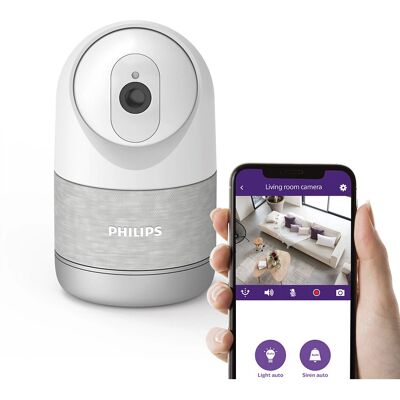 Cámara de Seguridad IP Philips WelcomeEye Look - Interior - 2K - Blanco Cámara de Seguridad IP Philips WelcomeEye Look - Interior - 2K - Blanco