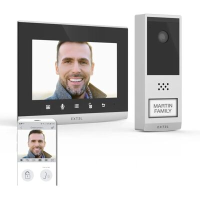 AVIDSEN Wave 2 Draadloze Video Deurtelefoon - 7'' Scherm - 350m Bereik AVIDSEN Wave 2 Draadloze Video Deurtelefoon - 7'' Scherm - 350m Bereik
