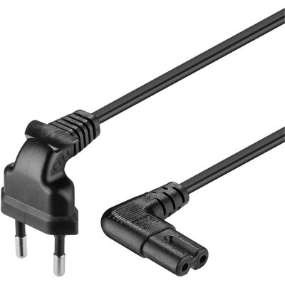Goobay CEE 7/16 / IEC 60320 C7, cavo di alimentazione nero da 3 m Goobay CEE 7/16 / IEC 60320 C7, cavo di alimentazione nero da 3 m