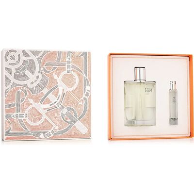 Coffret cadeau Hermès H24 - Parfum 100ml & Mini 15ml - Publicité Coffret cadeau Hermès H24 - Parfum 100ml & Mini 15ml - Publicité