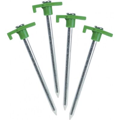 Set di 4 Picchetti in Acciaio Inox CENTRALE BRICO - 12 cm Set di 4 Picchetti in Acciaio Inox CENTRALE BRICO - 12 cm
