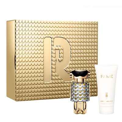 Set di Profumo Rabanne Fame - Eau de Parfum 50ml, Lozione Corpo 75ml - Profumo Donna Set di Profumo Rabanne Fame - Eau de Parfum 50ml, Lozione Corpo 75ml - Profumo Donna