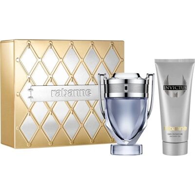 Rabanne Invictus - Eau de Toilette, Gel Douche - Coffret Cadeau - Publicité Rabanne Invictus - Eau de Toilette, Gel Douche - Coffret Cadeau - Publicité