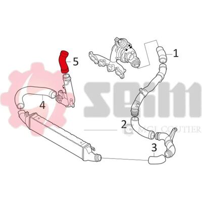 SEIM 981047 - Intercooler Buis voor Audi, Volkswagen, Seat, Škoda SEIM 981047 - Intercooler Buis voor Audi, Volkswagen, Seat, Škoda