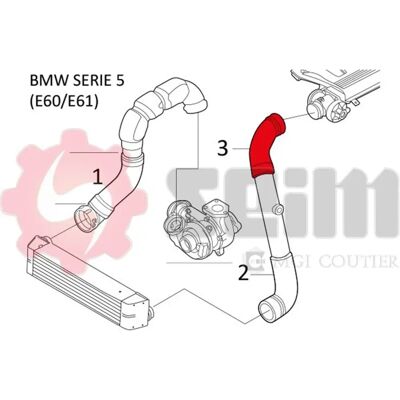 SEIM 981109 Intercooler Hose - Compatible with BMW 5 Series SEIM 981109 Intercooler Hose - Compatible with BMW 5 Series
