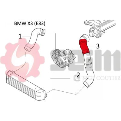Seim Intercooler Hose for BMW X3 - Durable OE Quality Seim Intercooler Hose for BMW X3 - Durable OE Quality