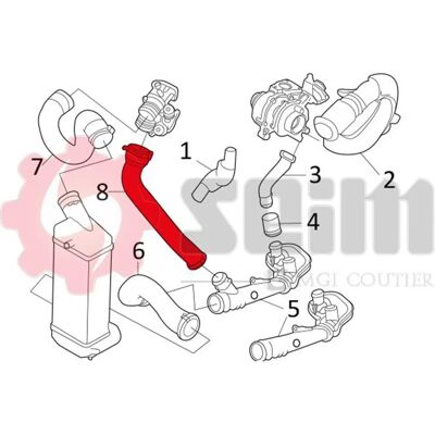 Seim 700351 Turbo Intercooler Hose for Citroën, Peugeot Seim 700351 Turbo Intercooler Hose for Citroën, Peugeot